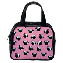 Pug Dog Pattern Classic Handbags (one Side) by Valentinaart