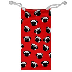 Pug Dog Pattern Jewelry Bag by Valentinaart