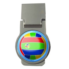 Balloon Volleyball Ball Sport Money Clips (round)  by Nexatart