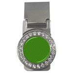 Paper Pattern Green Scrapbooking Money Clips (CZ)  Front