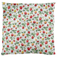 Strawberry Pattern Large Flano Cushion Case (two Sides) by Valentinaart