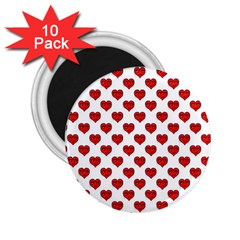 Emoji Heart Shape Drawing Pattern 2 25  Magnets (10 Pack)  by dflcprints