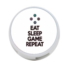 Eat Sleep Game Repeat 4-port Usb Hub (one Side) by Valentinaart