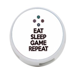 Eat Sleep Game Repeat 4-port Usb Hub (two Sides)  by Valentinaart