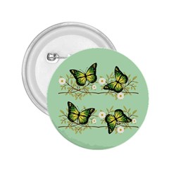 Four Green Butterflies 2 25  Buttons by linceazul