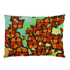 Monarch Butterflies Pillow Case (two Sides) by linceazul