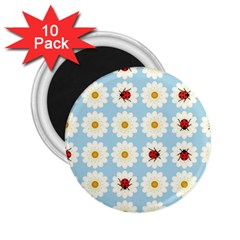 Ladybugs Pattern 2 25  Magnets (10 Pack)  by linceazul