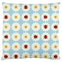 Ladybugs Pattern Large Flano Cushion Case (one Side) by linceazul