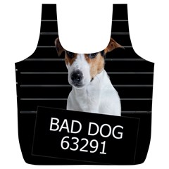 Bad Dog Full Print Recycle Bags (l)  by Valentinaart