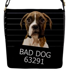 Bad Dog Flap Messenger Bag (s) by Valentinaart