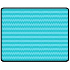 Abstract Blue Waves Pattern Fleece Blanket (medium)  by TastefulDesigns