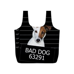 Bad Dog Full Print Recycle Bags (s)  by Valentinaart