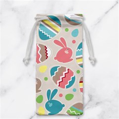 Easter Rabbit Bunny Rainbow Jewelry Bag by Mariart