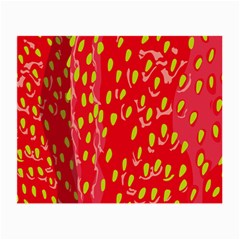 Fruit Seed Strawberries Red Yellow Frees Small Glasses Cloth (2-side) by Mariart