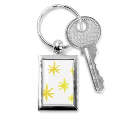 Line Painting Yellow Star Key Chains (rectangle)  by Mariart