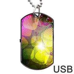 Plaid Star Light Color Rainbow Yellow Purple Pink Gold Blue Dog Tag Usb Flash (one Side) by Mariart