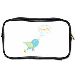 Cute Tweet Toiletries Bags by linceazul