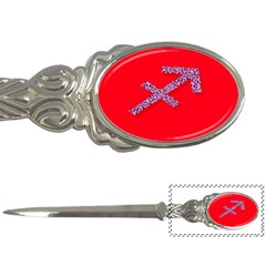 Illustrated Zodiac Star Red Purple Letter Openers by Mariart