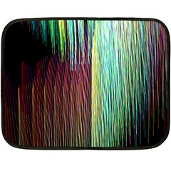 Screen Shot Line Vertical Rainbow Fleece Blanket (mini) by Mariart