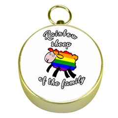 Rainbow Sheep Gold Compasses by Valentinaart