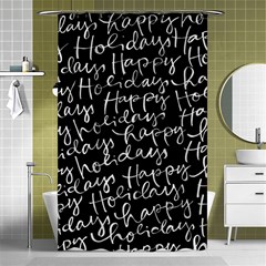 Happy Holidays Shower Curtain 48  X 72  (small)  by Mariart