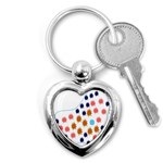 Island Top View Good Plaid Spot Star Key Chains (Heart)  Front