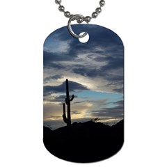 Cactus Sunset Dog Tag (two Sides) by JellyMooseBear