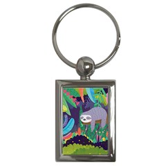 Sloth In Nature Key Chains (rectangle)  by Mjdaluz