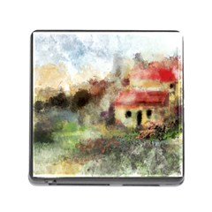 Old Spanish Village Memory Card Reader (square) by digitaldivadesigns
