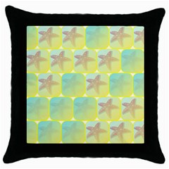 Starfish Throw Pillow Case (black) by linceazul