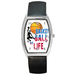 Basketball Is My Life Barrel Style Metal Watch by Valentinaart