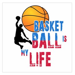 Basketball Is My Life Large Satin Scarf (square) by Valentinaart