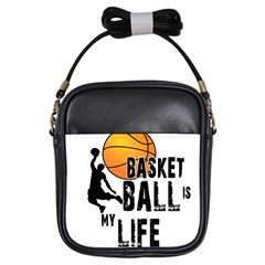 Basketball Is My Life Girls Sling Bags by Valentinaart