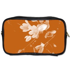 Autumn Crocus Orange Toiletries Bags 2-side by DeneWestUK