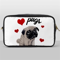 Love Pugs Toiletries Bags by Valentinaart