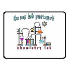 Chemistry Lab Double Sided Fleece Blanket (small)  by Valentinaart