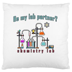 Chemistry Lab Large Flano Cushion Case (two Sides) by Valentinaart