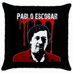 Pablo Escobar  Throw Pillow Case (black) by Valentinaart