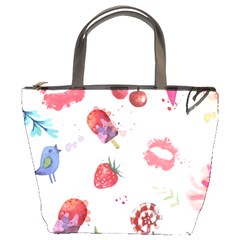 Hand Painted Summer Background  Bucket Bags by TastefulDesigns