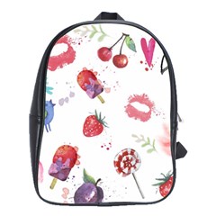 Hand Painted Summer Background  School Bags(large)  by TastefulDesigns