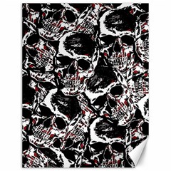 Skull Pattern Canvas 12  X 16   by ValentinaDesign