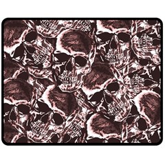 Skull Pattern Double Sided Fleece Blanket (medium)  by ValentinaDesign