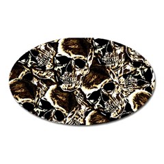Skull Pattern Oval Magnet by ValentinaDesign