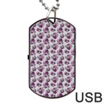 Floral pattern Dog Tag USB Flash (One Side) Front