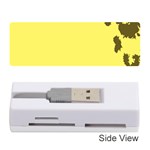 Banner Polkadot Yellow Grey Spot Memory Card Reader (Stick)  Front