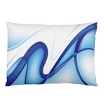 Glittering Abstract Lines Blue Wave Chefron Pillow Case (Two Sides) Front