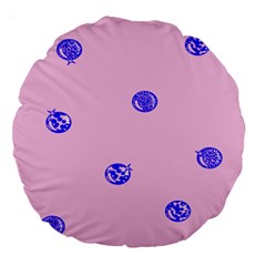 Star Space Balloon Moon Blue Pink Circle Round Polkadot Large 18  Premium Round Cushions by Mariart