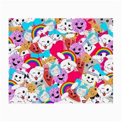 Cute Cartoon Pattern Small Glasses Cloth by Nexatart