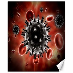 Cancel Cells Broken Bacteria Virus Bold Canvas 16  X 20   by Mariart