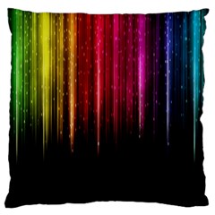 Rain Color Rainbow Line Light Green Red Blue Gold Large Flano Cushion Case (one Side) by Mariart